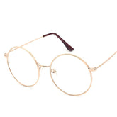 Kitty Big Round Metal Glasses Frame Round Frames Southood Rose Gold